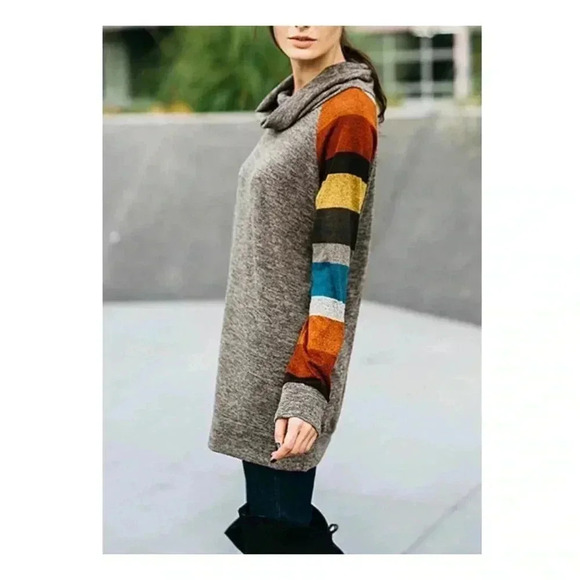 🆕Jardín Cowl Neck Comfy Stripes Sleeve Tunic S🆕 - Picture 2 of 9